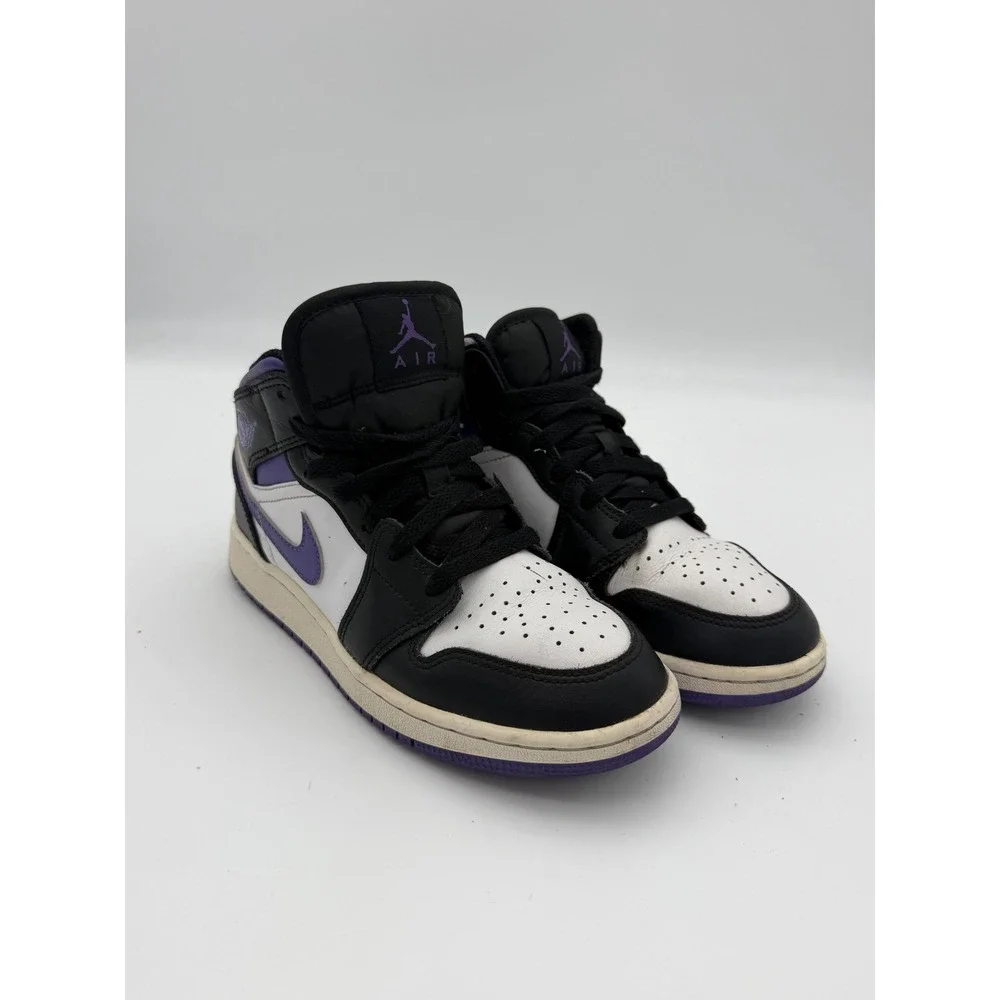 Nike Air Jordan 1 Mid Dark Concord Black White Purple 554725-095 Mens 4.5Y